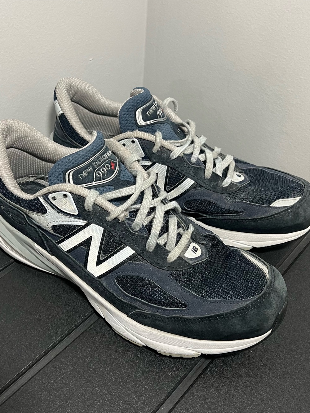 New Balance 990v6 Navy Blue White Gray Shoes Mens Size 11.5 D M990NV6